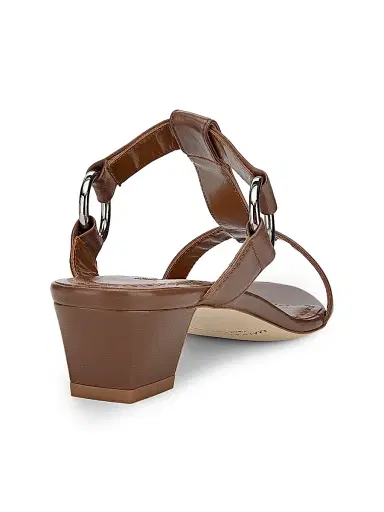 Manolo Blahnik Women's Miona Leather T-Bar Sandals - Dark Brown | Thumbnail 3 Manolo Blahnik Women's Miona Leather T-Bar Sandals - Dark Brown | Thumbnail 3