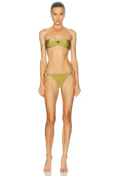 ADRIANA DEGREAS Bandeau Beaded Bikini Set | Thumbnail 1 ADRIANA DEGREAS Bandeau Beaded Bikini Set | Thumbnail 1