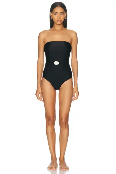 ADRIANA DEGREAS Belted Strapless One Piece Swimsuit | Thumbnail 1 ADRIANA DEGREAS Belted Strapless One Piece Swimsuit | Thumbnail 1