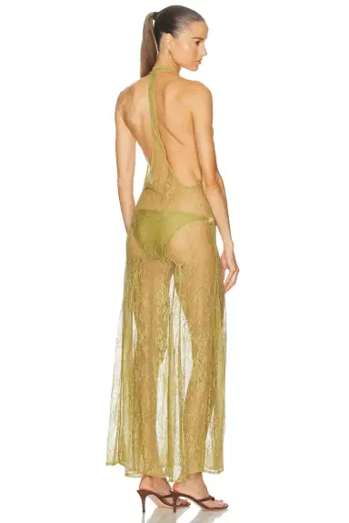 ADRIANA DEGREAS Lace Bare-back Maxi Dress | Thumbnail 3 ADRIANA DEGREAS Lace Bare-back Maxi Dress | Thumbnail 3