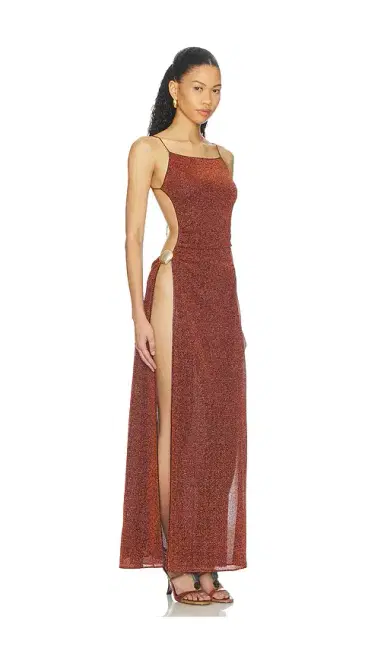 Oséree Lumiere Shell Long Dress | Thumbnail 3 Oséree Lumiere Shell Long Dress | Thumbnail 3