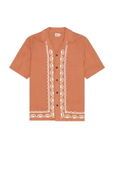Faherty Short Sleeve Embroidered Shirt | Thumbnail 4 Faherty Short Sleeve Embroidered Shirt | Thumbnail 4