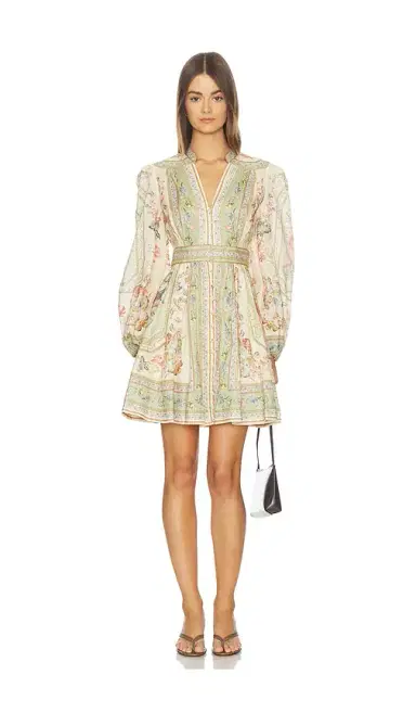 Zimmermann Roselight Plunge Mini Dress | Thumbnail 1 Zimmermann Roselight Plunge Mini Dress | Thumbnail 1