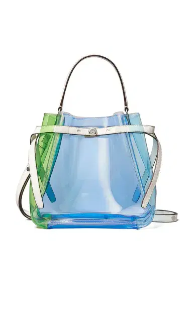 Tory Burch Romy Color-Block Clear Bucket Bag | Thumbnail 1 Tory Burch Romy Color-Block Clear Bucket Bag | Thumbnail 1