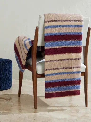 The Elder Statesman Striped Textured Cashmere-Blend Blanket - Men | Thumbnail 2 The Elder Statesman Striped Textured Cashmere-Blend Blanket - Men | Thumbnail 2