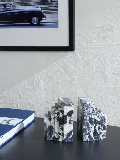 Soho Home Lola Two-Tone Marble Bookends - Men | Thumbnail 2 Soho Home Lola Two-Tone Marble Bookends - Men | Thumbnail 2