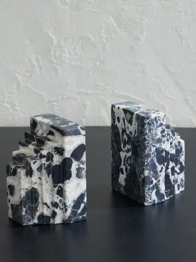 Soho Home Lola Two-Tone Marble Bookends - Men | Thumbnail 1 Soho Home Lola Two-Tone Marble Bookends - Men | Thumbnail 1