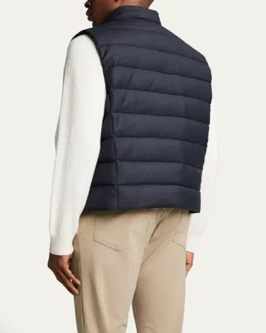 MooRER Men's Flannel Down Vest | Thumbnail 3 MooRER Men's Flannel Down Vest | Thumbnail 3