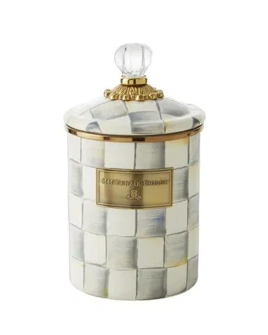 MacKenzie-Childs Medium Sterling Check Canister | Thumbnail 1 MacKenzie-Childs Medium Sterling Check Canister | Thumbnail 1