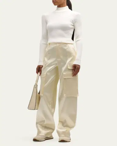 Courrèges Turtleneck Long-Sleeve Rib Sweater | Thumbnail 6 Courrèges Turtleneck Long-Sleeve Rib Sweater | Thumbnail 6