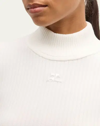 Courrèges Turtleneck Long-Sleeve Rib Sweater | Thumbnail 9 Courrèges Turtleneck Long-Sleeve Rib Sweater | Thumbnail 9