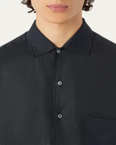 Loro Piana Men's Andre Long-Sleeve Linen Shirt | Thumbnail 11 Loro Piana Men's Andre Long-Sleeve Linen Shirt | Thumbnail 11