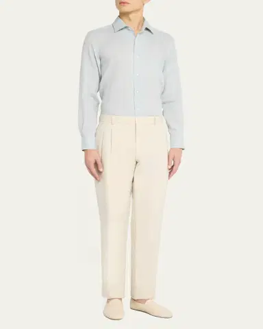 Loro Piana Men's Andre Long-Sleeve Linen Shirt | Thumbnail 12 Loro Piana Men's Andre Long-Sleeve Linen Shirt | Thumbnail 12