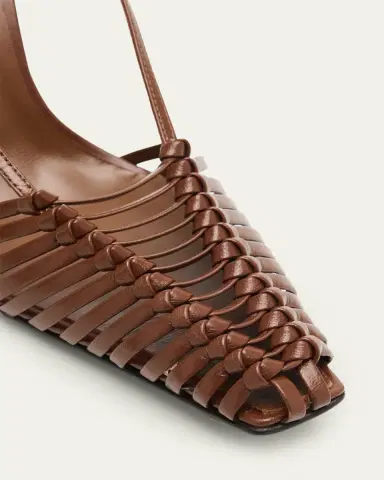 Giuseppe Zanotti 90mm Woven Leather Slingback Pumps | Thumbnail 3 Giuseppe Zanotti 90mm Woven Leather Slingback Pumps | Thumbnail 3