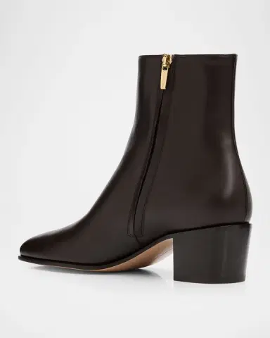 Gianvito Rossi Glove Leather Block-Heel Booties | Thumbnail 3 Gianvito Rossi Glove Leather Block-Heel Booties | Thumbnail 3