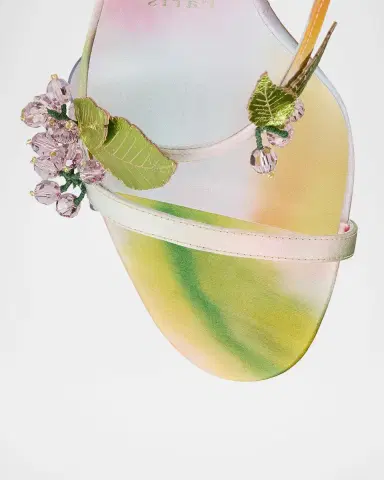 Christian Louboutin 100mm Rosa Fruit Embellished Satin Sandals | Thumbnail 4 Christian Louboutin 100mm Rosa Fruit Embellished Satin Sandals | Thumbnail 4