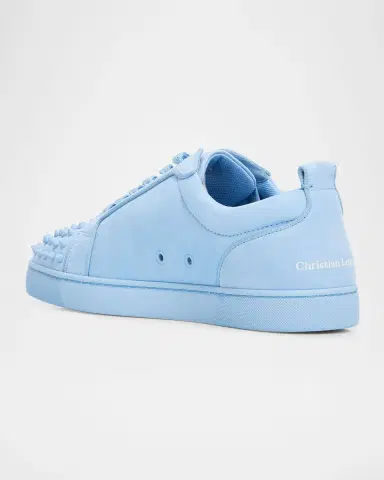 Christian Louboutin Men's Louis Jr Spikes Suede Low-Top Sneakers | Thumbnail 4 Christian Louboutin Men's Louis Jr Spikes Suede Low-Top Sneakers | Thumbnail 4