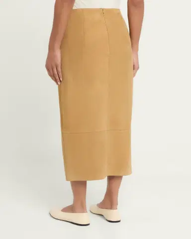 Akris Suede Button-Front Midi Skirt | Thumbnail 3 Akris Suede Button-Front Midi Skirt | Thumbnail 3