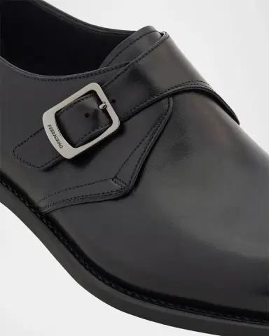 Ferragamo Men 's Sullivan Tramezza Leather Monk-Strap Loafers | Thumbnail 3 Ferragamo Men 's Sullivan Tramezza Leather Monk-Strap Loafers | Thumbnail 3