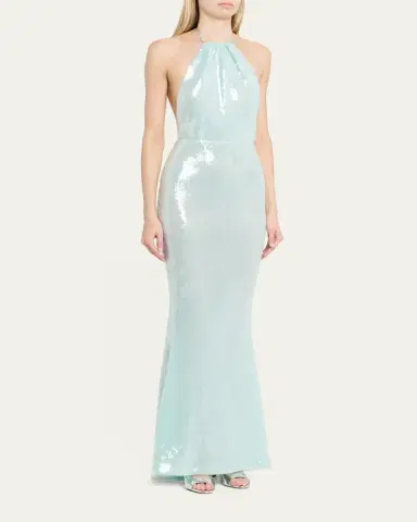 Retrofête Elexa Sequined Halter Dress | Thumbnail 4 Retrofête Elexa Sequined Halter Dress | Thumbnail 4