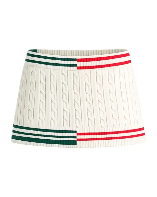 Pearson Cable-Knit Mini Skirt Pearson Cable-Knit Mini Skirt