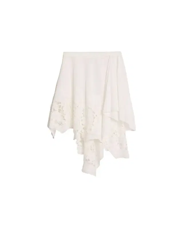 Ashley Embroidered Asymmetric Cotton Skirt Ashley Embroidered Asymmetric Cotton Skirt