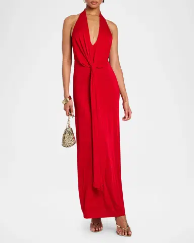 SEROYA Kayla Draped Jersey Maxi Dress | Thumbnail 2 SEROYA Kayla Draped Jersey Maxi Dress | Thumbnail 2