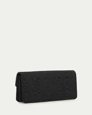 Valentino Garavani Crystal VLogo Moire Clutch Bag | Thumbnail 2 Valentino Garavani Crystal VLogo Moire Clutch Bag | Thumbnail 2