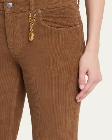 Stella McCartney Mid-Rise Cotton Corduroy Kickflare-Leg Pants | Thumbnail 5 Stella McCartney Mid-Rise Cotton Corduroy Kickflare-Leg Pants | Thumbnail 5