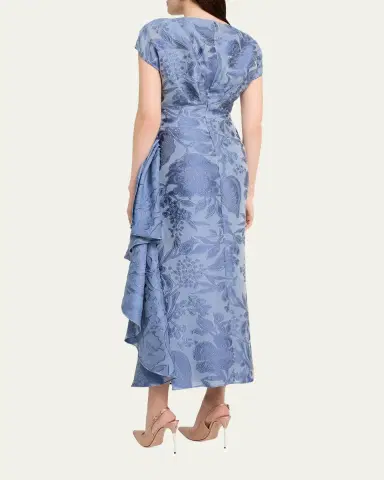 Lela Rose Floral Fil Coupe Florence Dress | Thumbnail 3 Lela Rose Floral Fil Coupe Florence Dress | Thumbnail 3