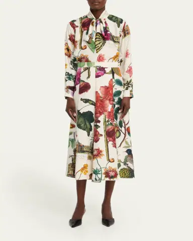 Libertine Hollyhock Silk Midi Tulip Skirt | Thumbnail 6 Libertine Hollyhock Silk Midi Tulip Skirt | Thumbnail 6
