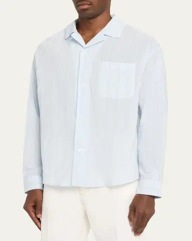 Frame Men's Pyjama Multi-Stripe Shirt | Thumbnail 4 Frame Men's Pyjama Multi-Stripe Shirt | Thumbnail 4