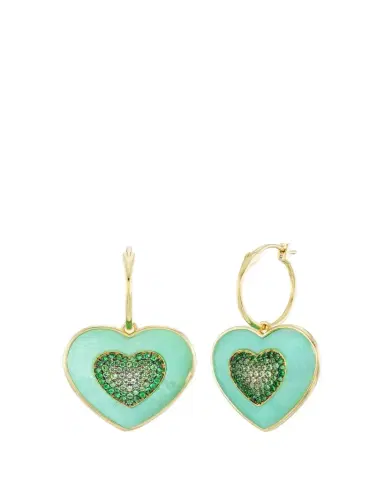 Emily P. Wheeler Rock Heart Earrings with Chrysoprase and Tsavorite | Thumbnail 1 Emily P. Wheeler Rock Heart Earrings with Chrysoprase and Tsavorite | Thumbnail 1