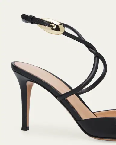 Gianvito Rossi 85mm Nappa Leather Slingback Pumps | Thumbnail 3 Gianvito Rossi 85mm Nappa Leather Slingback Pumps | Thumbnail 3