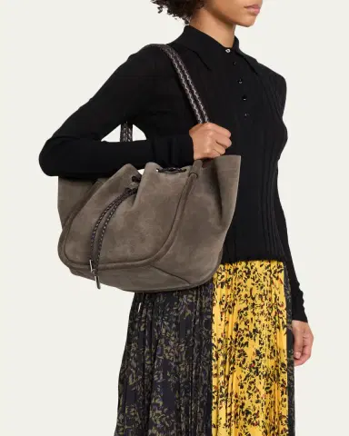 Proenza Schouler Large Ruched Suede Tote Bag | Thumbnail 2 Proenza Schouler Large Ruched Suede Tote Bag | Thumbnail 2