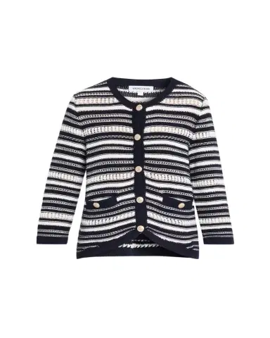 Veronica Beard Bellingham Stripe Knit Cardigan | Thumbnail 1 Veronica Beard Bellingham Stripe Knit Cardigan | Thumbnail 1
