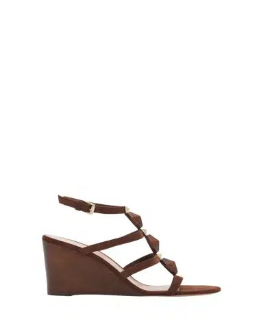 Gianvito Rossi 70mm Wooden Stud Suede Caged Sandals | Thumbnail 1 Gianvito Rossi 70mm Wooden Stud Suede Caged Sandals | Thumbnail 1