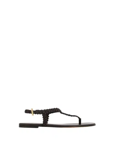 Gianvito Rossi Braided Nappa Leather Flat Thong Sandals | Thumbnail 1 Gianvito Rossi Braided Nappa Leather Flat Thong Sandals | Thumbnail 1