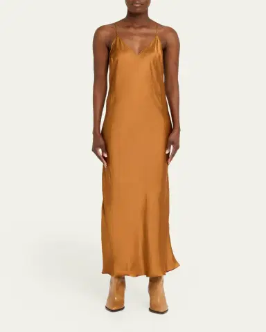 Isabel Marant Nevana Satin Backless Maxi Slip Dress | Thumbnail 2 Isabel Marant Nevana Satin Backless Maxi Slip Dress | Thumbnail 2