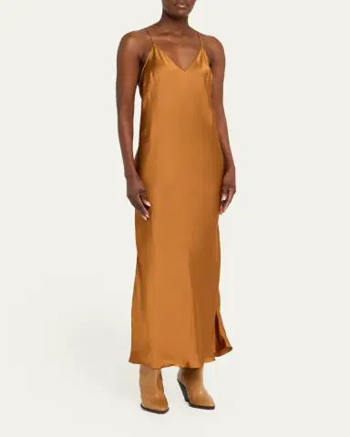 Isabel Marant Nevana Satin Backless Maxi Slip Dress | Thumbnail 4 Isabel Marant Nevana Satin Backless Maxi Slip Dress | Thumbnail 4