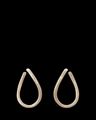 Sidney Garber 18K Yellow Gold Curved Oval Hoop Earrings | Thumbnail 2 Sidney Garber 18K Yellow Gold Curved Oval Hoop Earrings | Thumbnail 2