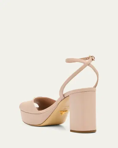 Prada Nappa Triangle Peep-Toe Platform Sandals | Thumbnail 8 Prada Nappa Triangle Peep-Toe Platform Sandals | Thumbnail 8