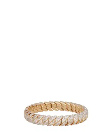 Sidney Garber 18K Yellow Gold Narrow Wave Link Bracelet with Diamonds | Thumbnail 1 Sidney Garber 18K Yellow Gold Narrow Wave Link Bracelet with Diamonds | Thumbnail 1