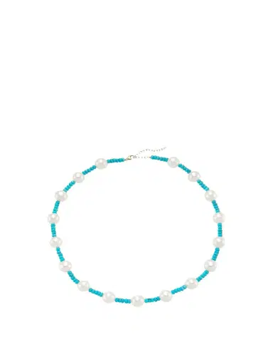 JIA JIA 14K Nevada Turquoise and Pearl Necklace | Thumbnail 1 JIA JIA 14K Nevada Turquoise and Pearl Necklace | Thumbnail 1