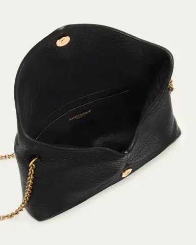 Saint Laurent Small YSL Grain Leather Pouch Bag | Thumbnail 4 Saint Laurent Small YSL Grain Leather Pouch Bag | Thumbnail 4