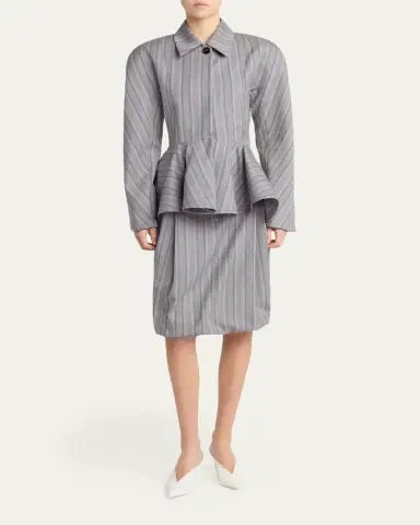 Stella McCartney Striped Tailored Peplum Jacket | Thumbnail 2 Stella McCartney Striped Tailored Peplum Jacket | Thumbnail 2