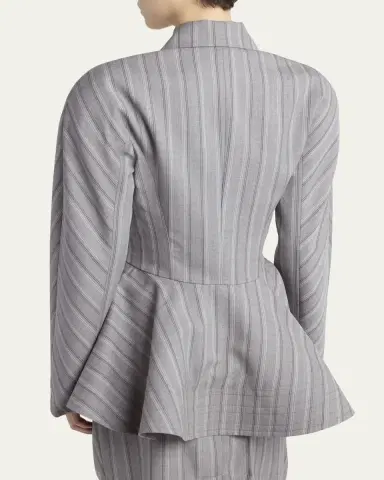 Stella McCartney Striped Tailored Peplum Jacket | Thumbnail 3 Stella McCartney Striped Tailored Peplum Jacket | Thumbnail 3