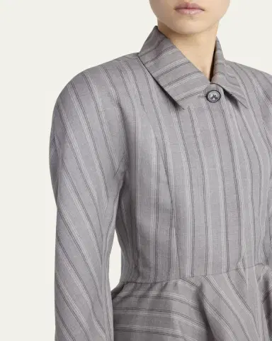 Stella McCartney Striped Tailored Peplum Jacket | Thumbnail 5 Stella McCartney Striped Tailored Peplum Jacket | Thumbnail 5