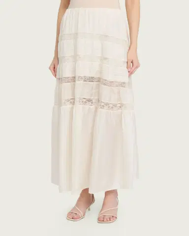 LoveShackFancy Nivine Silk Lace Maxi Skirt | Thumbnail 4 LoveShackFancy Nivine Silk Lace Maxi Skirt | Thumbnail 4
