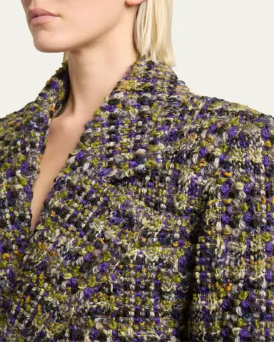 Saint Laurent Tweed Single-Breasted Jacket | Thumbnail 5 Saint Laurent Tweed Single-Breasted Jacket | Thumbnail 5